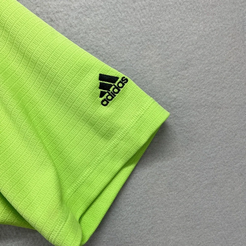 Adidas Polo Shirt Mens Medium Lime Green RBZ Taylor Made Neon ClimaLite Golf